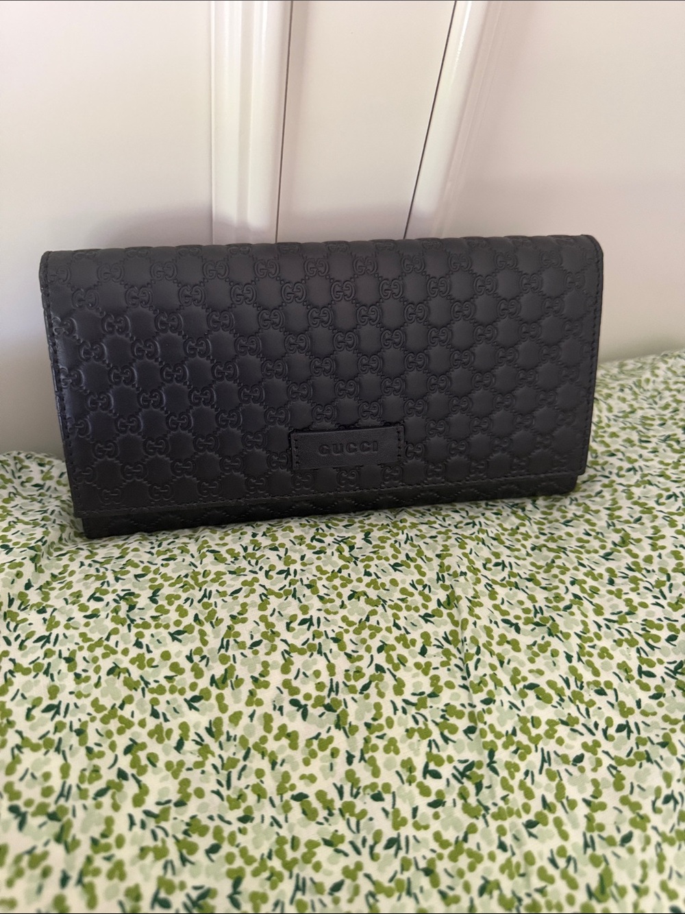 Gucci Black Embossed GG Continental Wallet